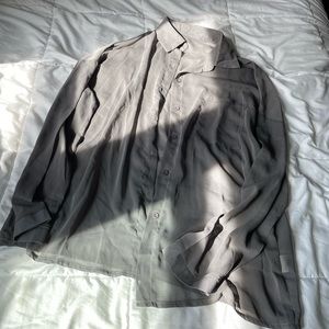 Grey See Through Dress Shirt🧚‍♀️